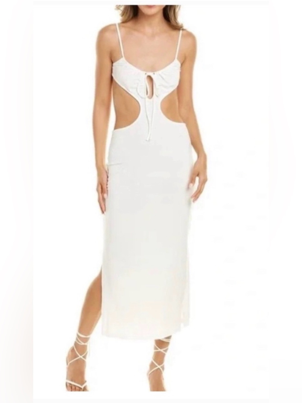 White Cutout Maxi Dress